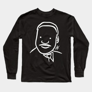 MLK Portrait (design also available in black and with quotes) Long Sleeve T-Shirt